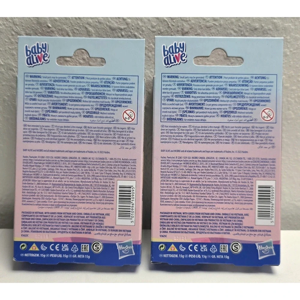Baby Alive Powdered Doll Food x 2 Boxes Hasbro E9121